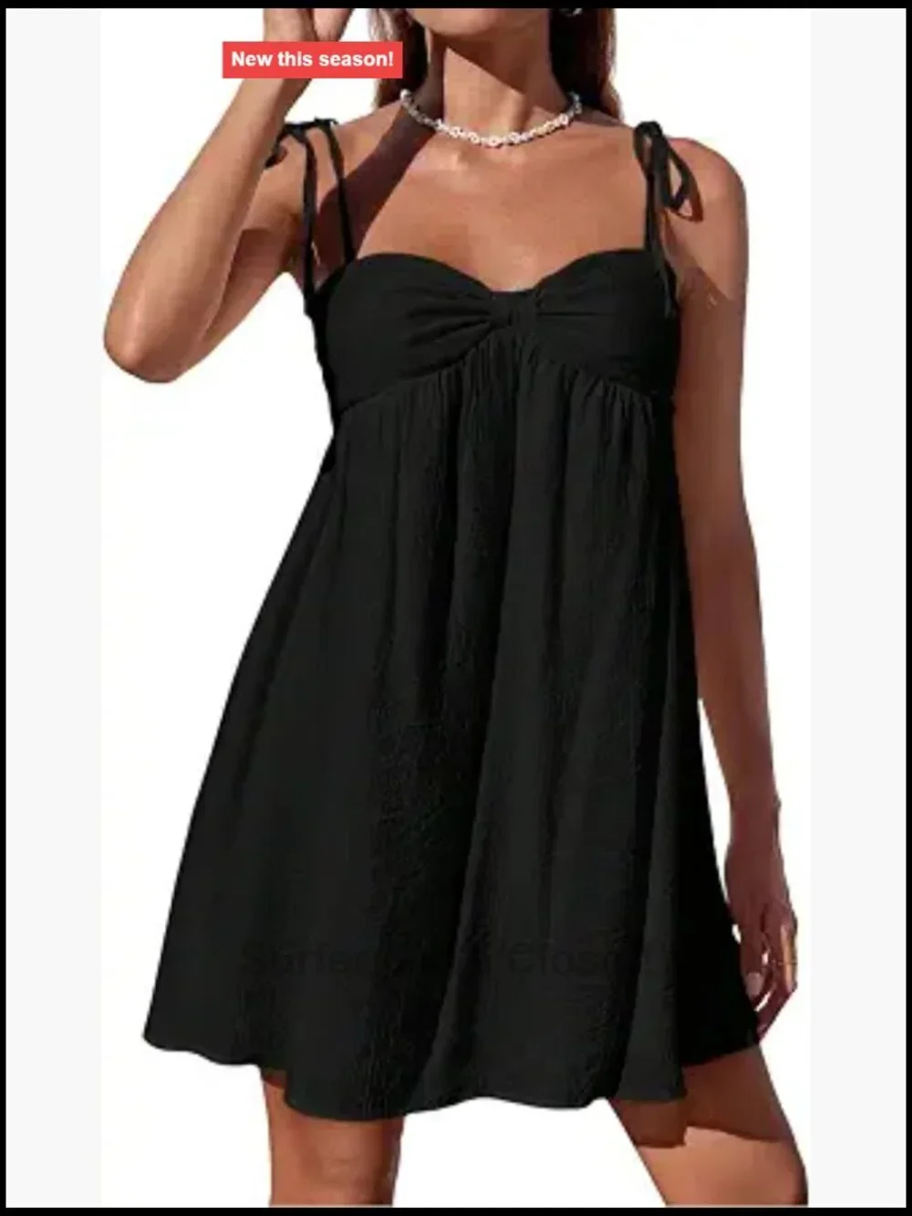 Women's Flowy Babydoll Sundress Summer Mini Spaghetti Strap Casual Boho Dress